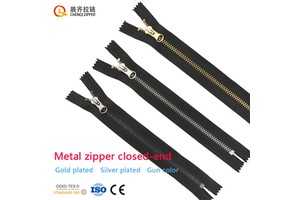 Factory Fast Delivery No. 5 Closed-end Single-open Double-open Real Copper Zipper Metal Zipper