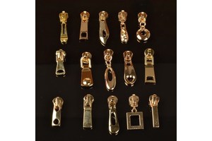 Custom High Quality Gold Slider Auto Lock Metal Zipper Head Puller 5# 3# for Bags