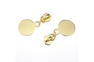 Wholesale Metal Customized Round Zipper Puller Laser Engraving Logo Zipper Slider