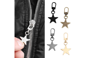 High-Quality Star-Shaped Removable Alloy Zipper Slider for Convenient Use