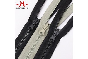 HW Double-sided Sliders Vislon Zipper High Quality Manufacturing Fancy 5# Open End Resin Zipper OEKO-TEX Nickel FREE