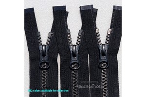 For YKK No. 5 Double-Sided Open-End Resin Plastic Zipper Double Open Garment Placket with Pull Head for Clothing