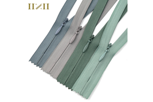 Manufacture Wholesale 3# Colorful Invisible Zipper Nylon Lace Fabric Tape Zipper for Garment Pants Bag Hidden Teeth Nylon Zipper