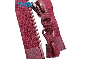 For YKK Factory Wholesale Customized Heavy Duty Plastic Resin Double Slider Zipper Tape 5# 8# Two-Way Zipper Roll for Garments