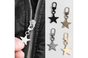 High Quality Star Shape Removable Alloy Zip Slider Replacement Detachable Metal Zipper Puller
