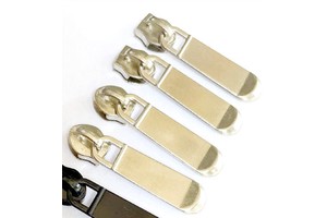 Wholesale High Quality Custom Designer Metal Zip Puller Bag Accessories Embossed Brand Logo #5 Slider Puller Nylon Zinc Alloy