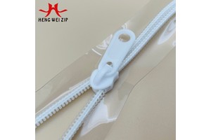 HW Soft Transparent PVC #3 Zipper Roll for Zipper Bags Colorful Plastic White PVC Zipper #5