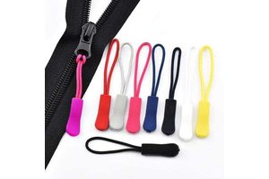 Custom Replacement Zipper Pulls Black Zipper Puller Cord Extender For Backpacks, Jackets, Luggage, Purses, Handbags