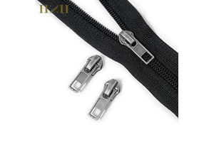 Zinc Alloy Embossed Brand logo Nylon Zipper Custom Design Metal Zip Puller With Slider for Bag