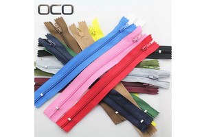 OCO Factory Wholesale Sale Colorful Zipper 3# Nylon Zipper Closed End Automatic Lock Zipper for Clothes Accessories