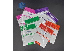 Custom Health Products Packaging Bag Zip Lock Three Side Seal Glossy Finished Pouch for 50 Tablets Bag