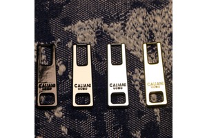High Quality Custom Design Logo Zipper Pull Metal Engraving with Eco-Friendly Electroplating Brand LOGO Zipper Sliders