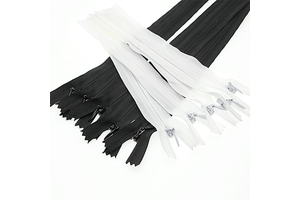 SAS Wholesale Custom Invisible Zippers Colorful Nylon 3# Fabric Tape for Women's Dresses Plastic Invisible Zip