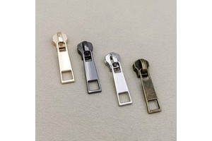 Custom Metal Lockless Zipper Slider for Wallet and Luggage Zinc Alloy Head Zipper Slider for Garment and Decoration Use