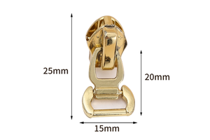 Durable Metal Zipper Slider 5# Non Lock Double Hook Design Antique Brass/Gunmetal Zipper Puller for Garment/Shoes