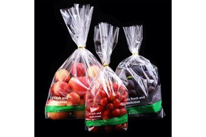 Double Effect Fruit Plastic BOPP Zipper Bags Moisture-Proof and Transparent for Supermarket Fresh Fruit Display