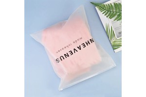 Custom Clothing Zipper Plastic Slider Frosted Ziplock Bag for Clothes