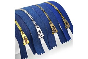 Wholesale Custom Size Men's Denim Jeans 3# 4# 5# Short Styles with Brass Metal Back Zip 4.5YG 4YG 5YG Zipper for Men's Clothing