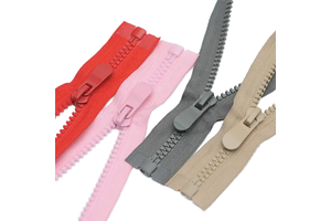 Lanke Eco-Friendly Open-End Plastic for Vislon Zipper with Auto Lock Slider and Thumb Puller 3# 5# 8# 10# Sizes for Jackets