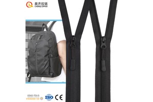 Custom High Quality 5# Nylon Long Chain Zippers Eco-friendly Nylon Reverse Wear Auto Lock Zipper Closed End Men Backpack Zippers