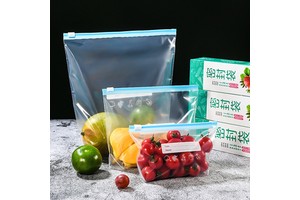 Freezer Bags Reusable Slide Ziplock Plastic Frosted Self-sealing Recyclable Slider Zipper for Food Storage Freezer Bags