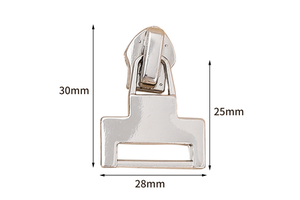 High Polished Gold Plated Zinc Alloy Durable Zipper Head Slider for Garments and Handbags with Custom Logo Accessory