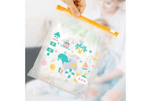 Custom Printed Eco Friendly clear Transparent Ldpe Clothing Packaging Slider Zipper Lock Bag