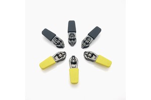 Dawei Directly Selling #3 #5 Spring Head Nylon Zipper Pullers Reverse Zipper Sliders Customized Logo