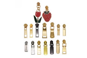 Wholesale Handbag Zip Puller Slider Metal Zipper Pullers Slider Design Zipper Pulls for Bag Accessories Custom Made 3#5#