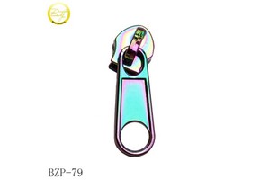 Wholesale Garment Accessories Puller Blank Alloy rainbow Metal Zipper Slider for Baby Shoes