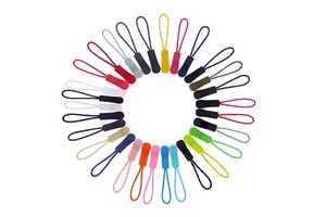 Top Seller Custom Zipper Pull PVC Silicone Rubber Colorful String Cord Bag with Zip Head Slider Wholesale Plastic Material