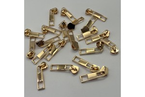 Elegant Practical Gold-Plated Zinc Alloy Durable Rectangle Zipper Pull Slider