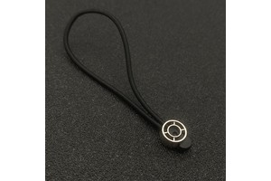 Wholesale Custom Plastic Zipper Pull with String OEM Rubber Puller with Metal Cord Stopper for Clothing Bag Zipper Slider