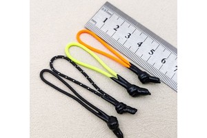 Lanke Reflective Speckle Rope Silicone Dipped Tips Zipper Puller Dip Tip Patterned Polyester Zipper Pull