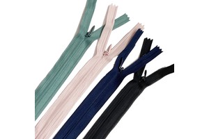 Custom Logo Color 24-Inch Open-End Nylon Zipper with Mesh Pattern 3# #5 Invisible Zipper Pull for Jeans Clothing Accessories