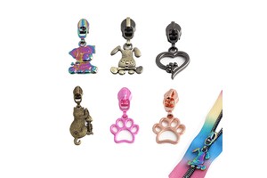 High Quality Custom Logo Small Animals Pet Dog Footprint Cat Lock Head Zipper Sliders Zipper Puller Head for Skirt Clothing