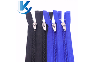 Custom Length Nylon Coil Zipper #5 Automatic Locking Slider Open-End Plastic Zipper Factory Customizable