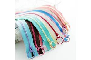OCO 40cm 5# Size Nylon Zipper Circle Pull Ring Contrast Colorful Series Resin Teen Slider 10 Colors Including Red Shoes Bags