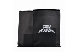 Custom Black Frosted Zipper Bag with Logo Black Matter Transparent Zip Lock Bag for Clothing Wholesale Plastic Shoes Zipper Bag