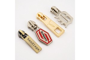 Garment Accessories High Quality Custom Zipper Puller Clothing Design Brand Logo Zip Pull 5# Metal Zipper Sliders For Bags