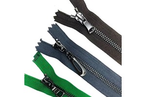 Hengda Factory Customized Marine Zipper Alloy Metal Front Stylish Closures Zipper Jeans Zipper 5inch