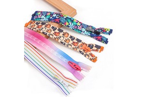 Animal Design Stripe Style Open-End Close-End Stripe Nylon Invisible Zipper Recycled Double Slider Plastic Material