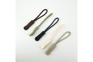 Custom Drop Plastic Soft Plastic Pull Tail Cord Zipper Head Pull Loop Label Zipper String Injection Reflective Pull Head