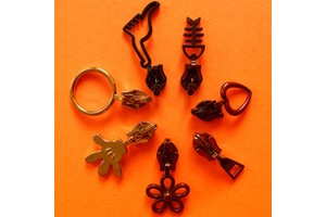 Electroplated Patterned No-Lock Film Black Mesh Sheet White Waterdrop Self-Locking No.3 Invisible Zipper Head