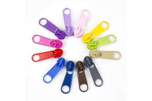 For ZT120 3# DIY Sewing Clothing Accessories Metal Zipper Bags Head Pulls Colorful Zipper Slider for Nylon Zippers