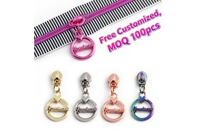 Nolvo World 5# Metal Zipper Slider Circle Shape Handmade Zipper Pullers for DIY Replacement Sewing Accessories Garments/Bags