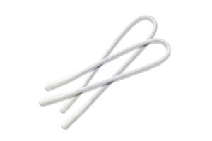 Newest Custom White Silicone End Rope Backpack Rectangle Cord Zipper Rope Puller for Shoes and Clothes Storage