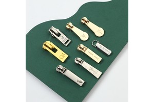 Factory Wholesale Custom Logo Slider Metal Zipper Puller with Zinc Alloy Custom Brand Zipper Sliders Option