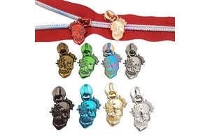 Custom rainbow Puller Making Brand Name logo Metal Zipper Pull Design Purse Decorative Metal Puller Slider