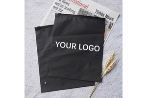 Customized Black Slider Large Zip Lock Plastic Packaging Pvc Eva Frosted Black Zipper Bags for Clothes With logo